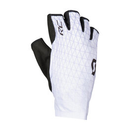 SCOTT Cycling fingerless gloves - JUNIOR RC - white