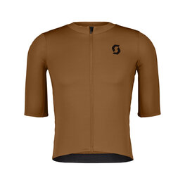 SCOTT Cycling short sleeve jersey - ULTD. TRAINING - brown