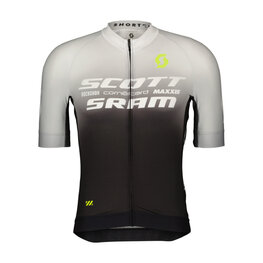 SCOTT Cycling short sleeve jersey - SRAM PRO - black/white