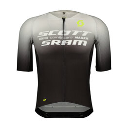 SCOTT Cycling short sleeve jersey - SRAM AERO - black/white