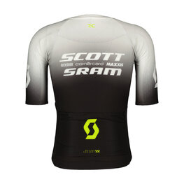 SCOTT Cycling short sleeve jersey - SRAM AERO - black/white