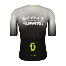 SCOTT Cycling short sleeve jersey - SRAM RACE - black/white