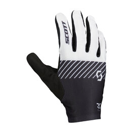 SCOTT Cycling long-finger gloves - RC TEAM LF - white/black