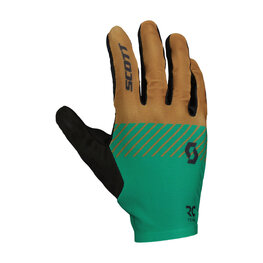 SCOTT Cycling long-finger gloves - RC TEAM LF - brown/green/black
