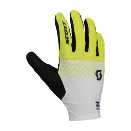 SCOTT Cycling long-finger gloves - RC TEAM LF - yellow/white/black