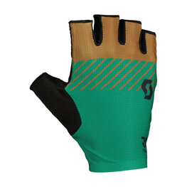 SCOTT Cycling fingerless gloves - RC TEAM SF - brown/green/black