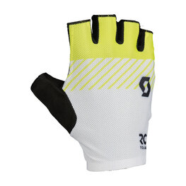 SCOTT Cycling fingerless gloves - RC TEAM SF - yellow/white/black