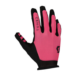 SCOTT Cycling long-finger gloves - TRACTION TUNED - pink/black