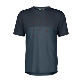 SCOTT Cycling short sleeve t-shirt - TRAIL FLOW DRI SS - blue