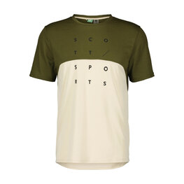 SCOTT Cycling short sleeve t-shirt - TRAIL FLOW DRI SS - green/white