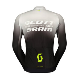 SCOTT Cycling summer long sleeve jersey - SCOTT-SRAM PRO - black/white
