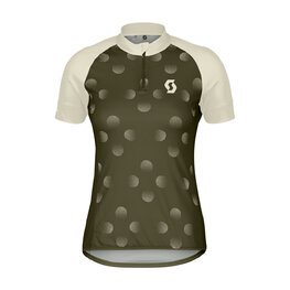 SCOTT Cycling short sleeve jersey - ENDURANCE 30 - green/beige