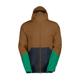 SCOTT waterproof jacket - EXPLORAIR LIGHT DRYO 2.5L - brown/blue/green