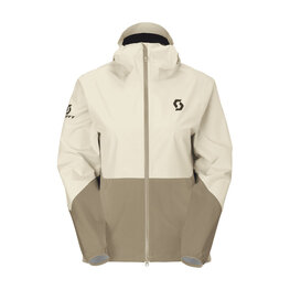 SCOTT waterproof jacket - EXPLORAIR LIGHT DRYO 2.5L W - white/brown