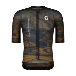 SCOTT Cycling short sleeve jersey - ULTD. SL - brown/blue