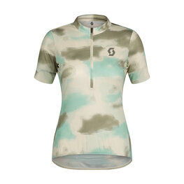 SCOTT Cycling short sleeve jersey - ENDURANCE 10 W - white/green