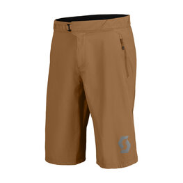 SCOTT Cycling shorts without bib - TRAIL VERTIC W/PAD - brown