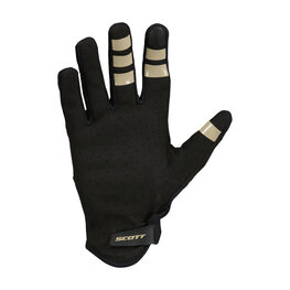 SCOTT Cycling long-finger gloves - ENDURO LF - beige/black