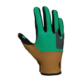 SCOTT Cycling long-finger gloves - ENDURO LF - green/brown/black