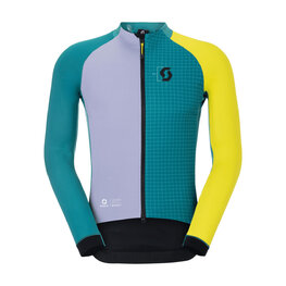 SCOTT Cycling windproof jacket - RC PRO WARM GTX WS-REMIX - green/purple/yellow