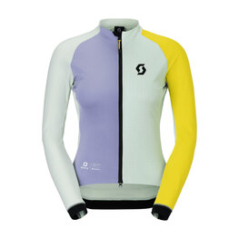 SCOTT Cycling windproof jacket - RC PRO WARM GTX WS-REMIX W - green/yellow/blue