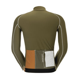 SCOTT Cycling winter long sleeve jersey - RC PRO WARM REMIX - brown/green
