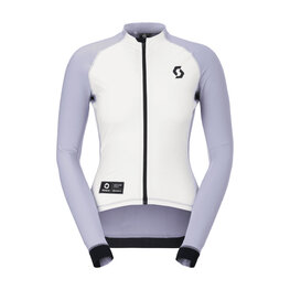 SCOTT Cycling winter long sleeve jersey - RC PRO WARM REMIX W - white/grey