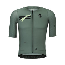 SCOTT Cycling short sleeve jersey - ULTD AERO - green