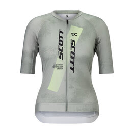 SCOTT Cycling short sleeve jersey - RC PRO W - grey/yellow