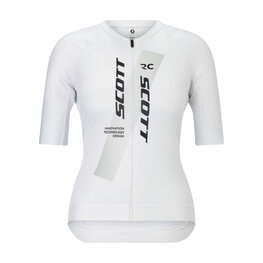 SCOTT Cycling short sleeve jersey - RC PRO W - white/grey