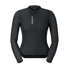 SCOTT Cycling summer long sleeve jersey - PRO W - black