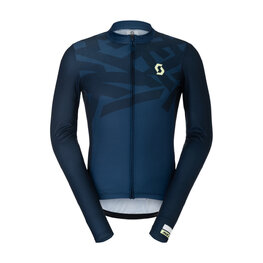 SCOTT Cycling summer long sleeve jersey - RC ENDURANCE - blue