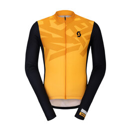 SCOTT Cycling summer long sleeve jersey - RC ENDURANCE - orange/black