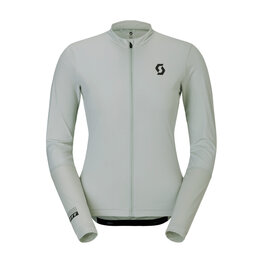 SCOTT Cycling summer long sleeve jersey - ENDURANCE W - grey/yellow