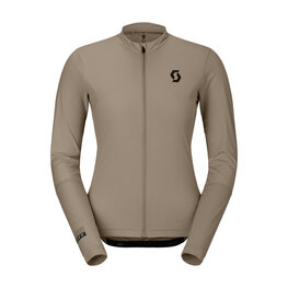 SCOTT Cycling summer long sleeve jersey - ENDURANCE W - beige/white