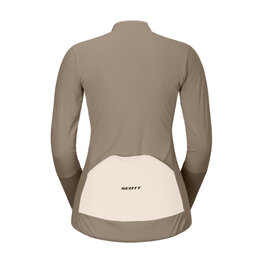 SCOTT Cycling summer long sleeve jersey - ENDURANCE W - beige/white