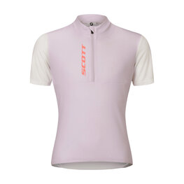 SCOTT Cycling short sleeve jersey - JUNIOR - white/pink