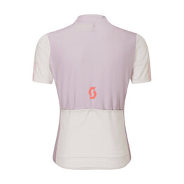 SCOTT Cycling short sleeve jersey - JUNIOR - white/pink
