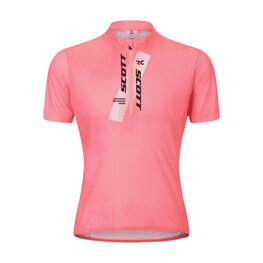 SCOTT Cycling short sleeve jersey - JUNIOR - pink/white