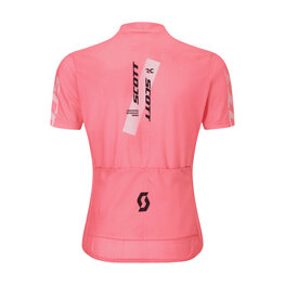 SCOTT Cycling short sleeve jersey - JUNIOR - pink/white