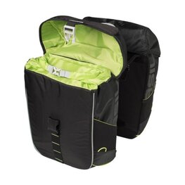 BASIL Cycling bag - MILES DOUBLE BAG - black/green