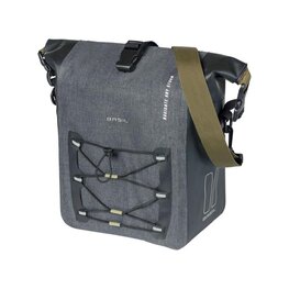 BASIL Cycling bag - NAVIGATOR STORM MIK SIDE M - grey/black