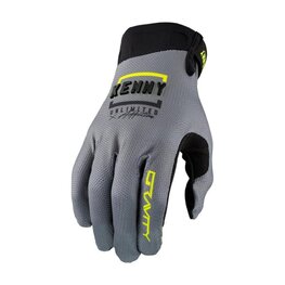 KENNY Cycling long-finger gloves - GLOVES GRAVITY - yellow/grey