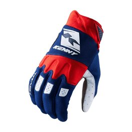 KENNY Cycling long-finger gloves - GLOVES TRACK - red/blue