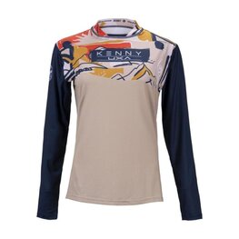 KENNY Cycling summer long sleeve jersey - CHARGER W - blue/brown