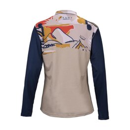 KENNY Cycling summer long sleeve jersey - CHARGER - beige/blue