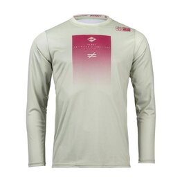 KENNY Cycling summer long sleeve jersey - FACTORY - red/grey
