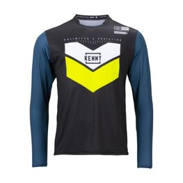 KENNY Cycling summer long sleeve jersey - PROLIGHT KID - yellow/blue