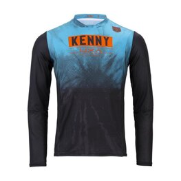 KENNY Cycling summer long sleeve jersey - CHARGER  - light blue/blue