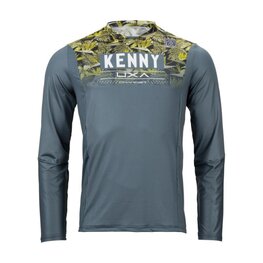 KENNY Cycling summer long sleeve jersey - CHARGER - yellow/grey